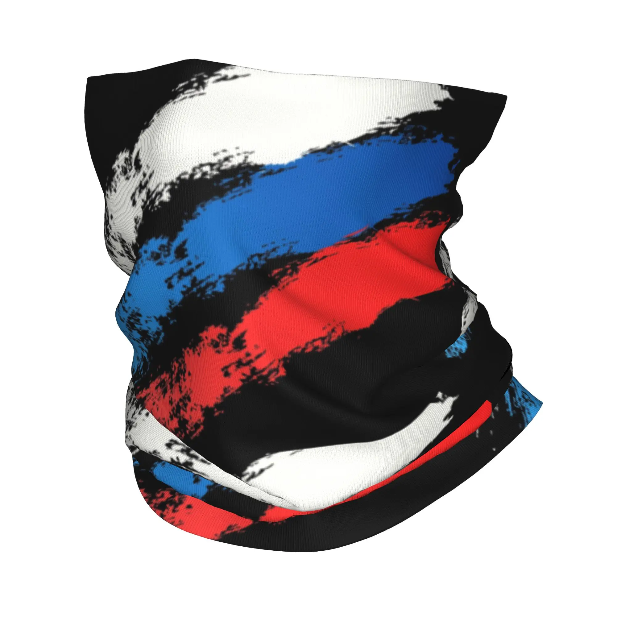 Custom Russia Flag Russian Pride Bandana Neck Gaiter for Hiking Camping Men Women Wrap Scarf  Headband Warmer
