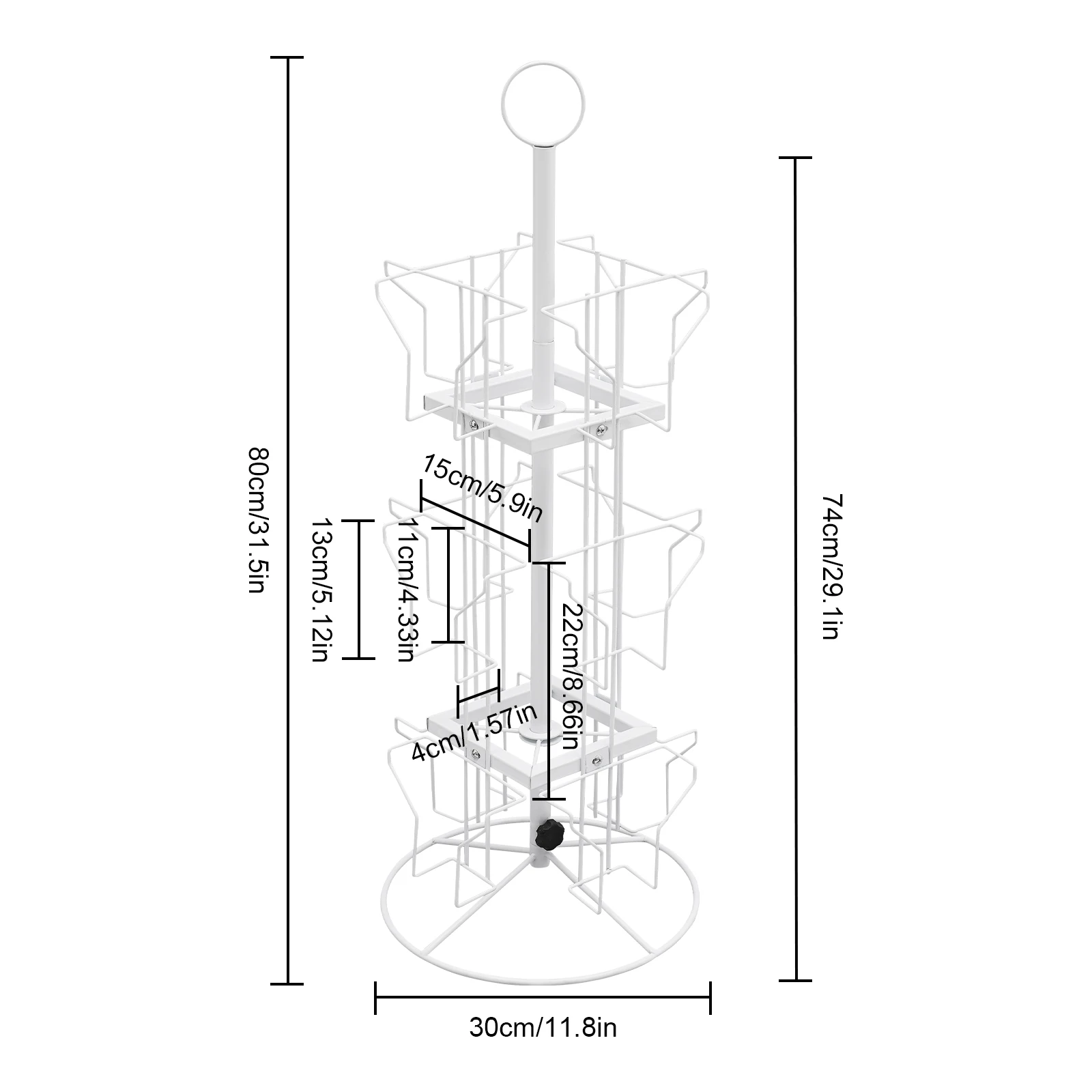 الأبيض المدرفلة على البارد الصلب 30x80 سنتيمتر ثلاث طبقات الدورية حامل بطاقات المعايدة 12 بت عرض موقف تدوير بطاقة عرض موقف #2