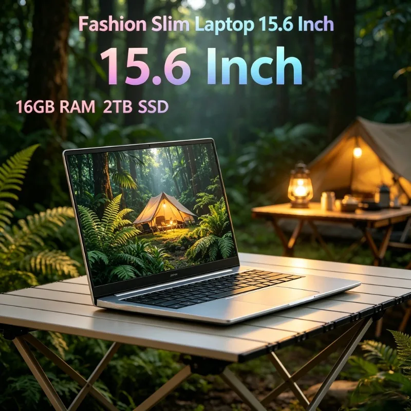 

15.6'' Large Memory Laptop Ultra Slim Portable Design Intel N95 2TB High Speed SSD Business Travel Notebook For Daily Work
