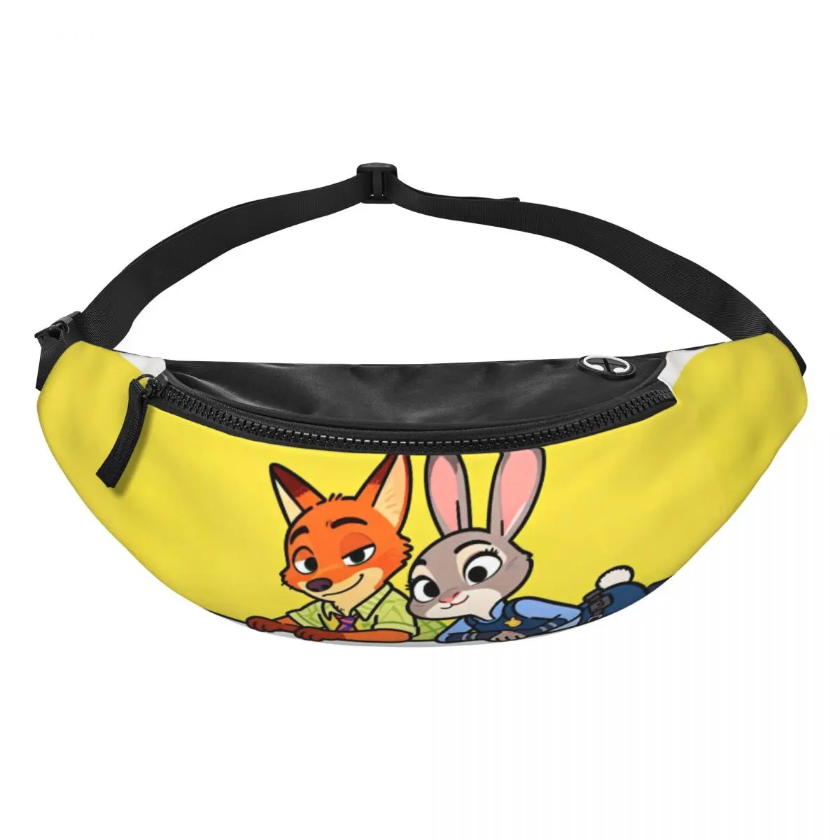 

Поясная сумка-бананка Custom Z-Zootopia с принтом, для женщин и мужчин, крутая, милая, мультяшная, через плечо, для бега, для телефона и денег