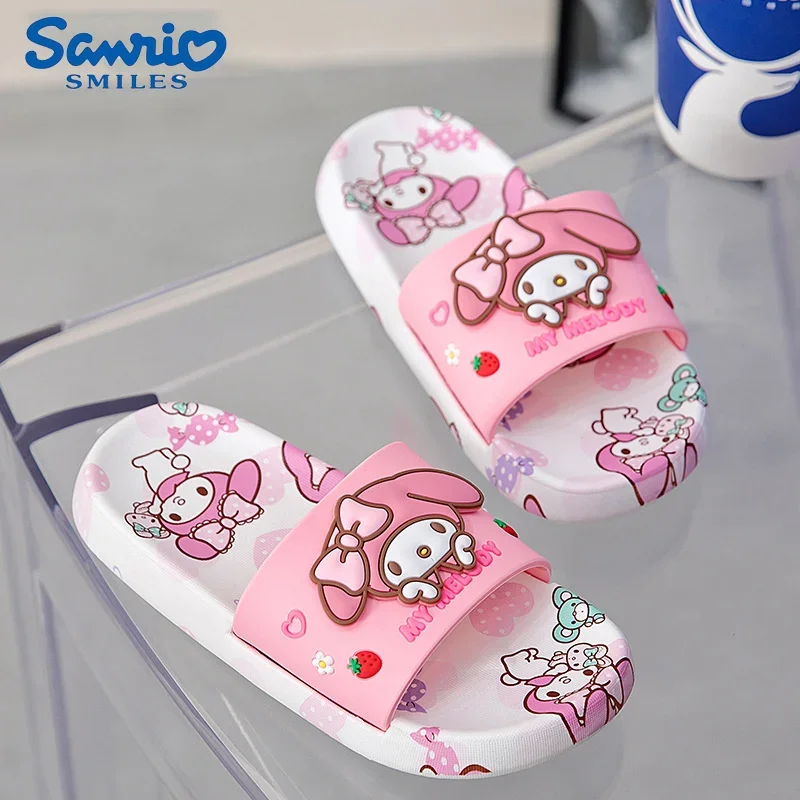 Sandos Kawaii Anime Cartoon bambini pantofole Kuromi Hello Kitty Cinnamoroll estate fondo morbido pantofole antiscivolo per interni regalo