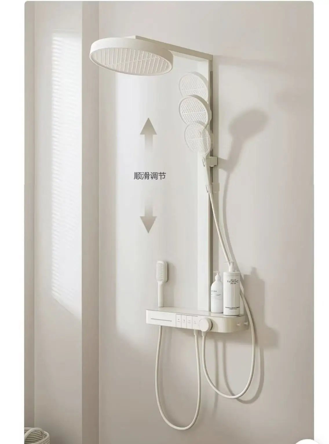 Inteligentny zestaw słuchawek prysznicowych z miedzianym rdzeniem głównym, stałą temperaturą i wylotem wody, wyposażony w rdzeń filtra.