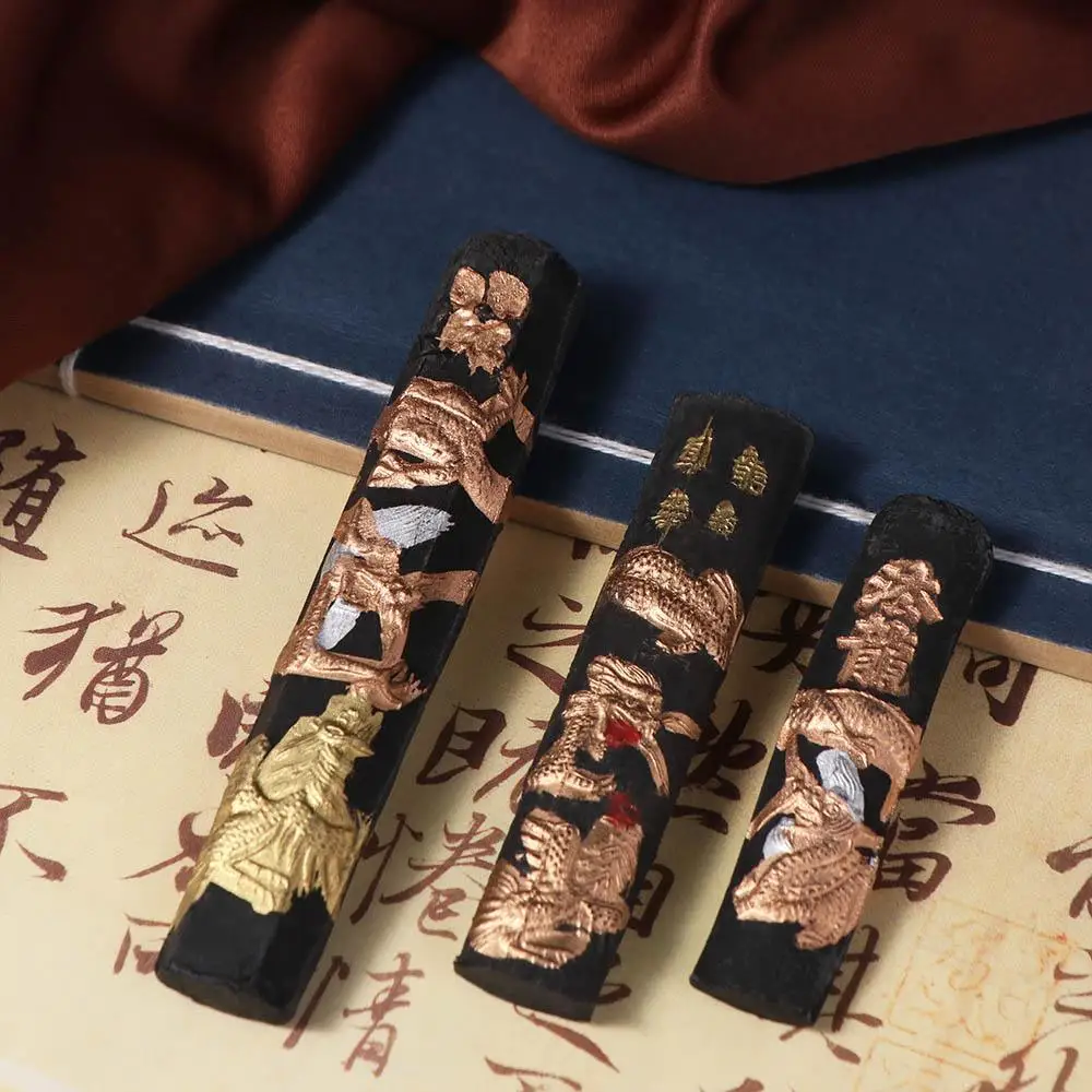 

Chinese Painting Calligraphy Ink Stick Writing Black Grinding Ink Block Professional Traditional Calligraphy Solid Ink Class