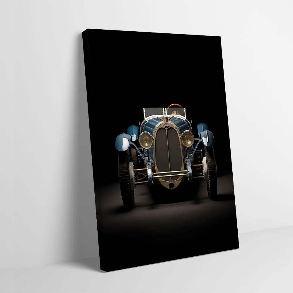 Vintage Blue Sports Car Printing Poster Customizable Pictures Wall Art Canvas Painting for Living Room Decoration Home Decor