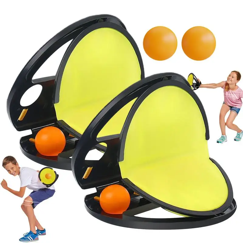 Toss and Catch Ball Set Outdoor Throwing Catching Game Sensory Integration Parent Child Interaction Toys Kids Adults Sports