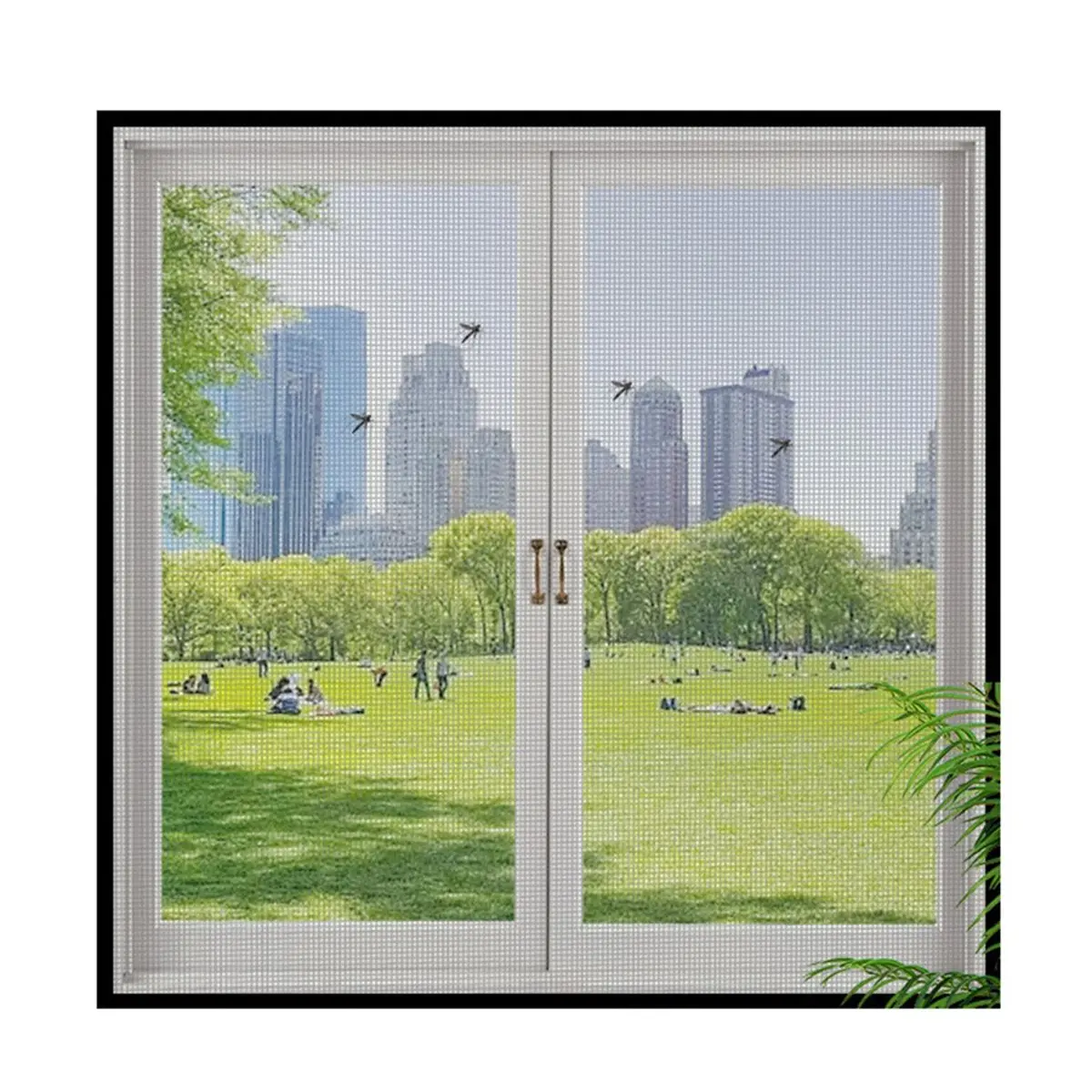 2026 Trend Window Screen, DIY Cut-to-Fit Mesh with Self-Adhesive Hook & Loop, Breathable Fine Net for Mosquito Insect Protection