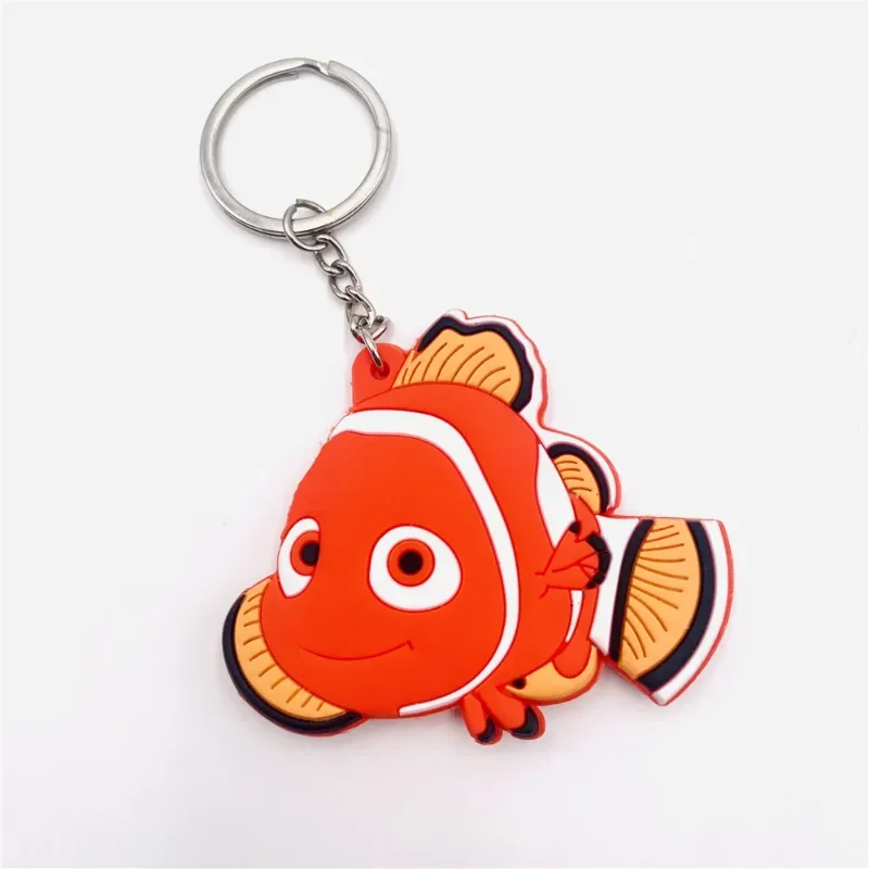 Disney Pixar Finding Nemo Cartoon Keychain Kawaii Dory Nemo Double Sided Keyring Backpack Pendant Bag Accessories Car Key Chain