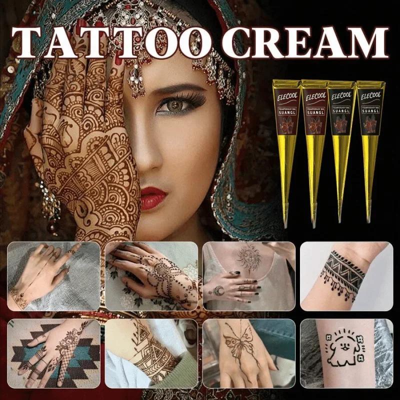 Colorful Tattoo Transfer Gel Tattoo Cream Temporary Body Art Dyes DIY Kit for Beginners Party Holidays Halloween Wedding Favors