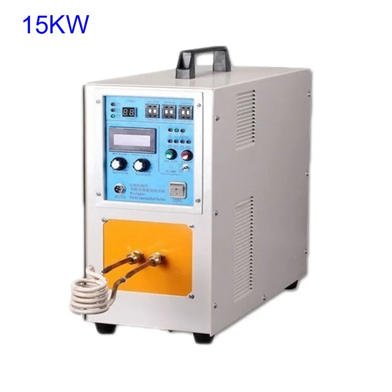 Metal smelting high frequency induction heating machine 15KW quenching / annealing welding metal heat treatment equipment 220V