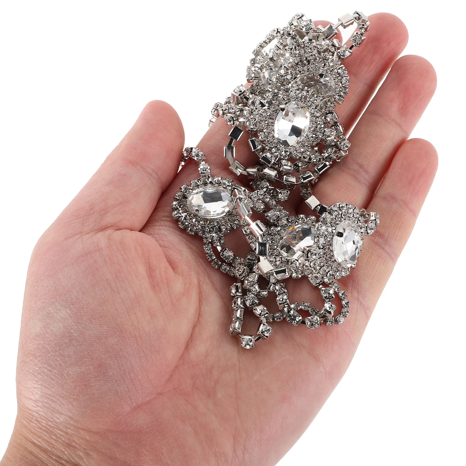 

Elegant Rhinestone Vintage Tassel Hair Chain Headpiece Band Accessories for Women Bridal Forehead Lightweight Comfortable