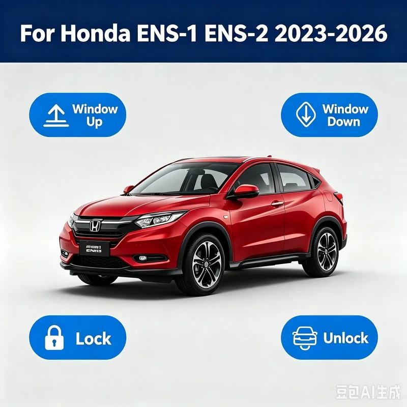 Auto Window Close Kit For Honda ENS‑1, One‑Touch Window Roll‑Up, Driving Speed Lock & Unlock Car Modification Accessory