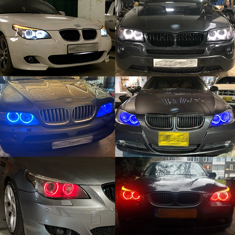 2 قطعة H8 20 واط LED عيون الملاك المصابيح الأمامية لسيارات BMW X-series E84 X1 2010 2011 2012 2013 عين الملاك LED DRL سيارة هالو أضواء لسيارات BMW