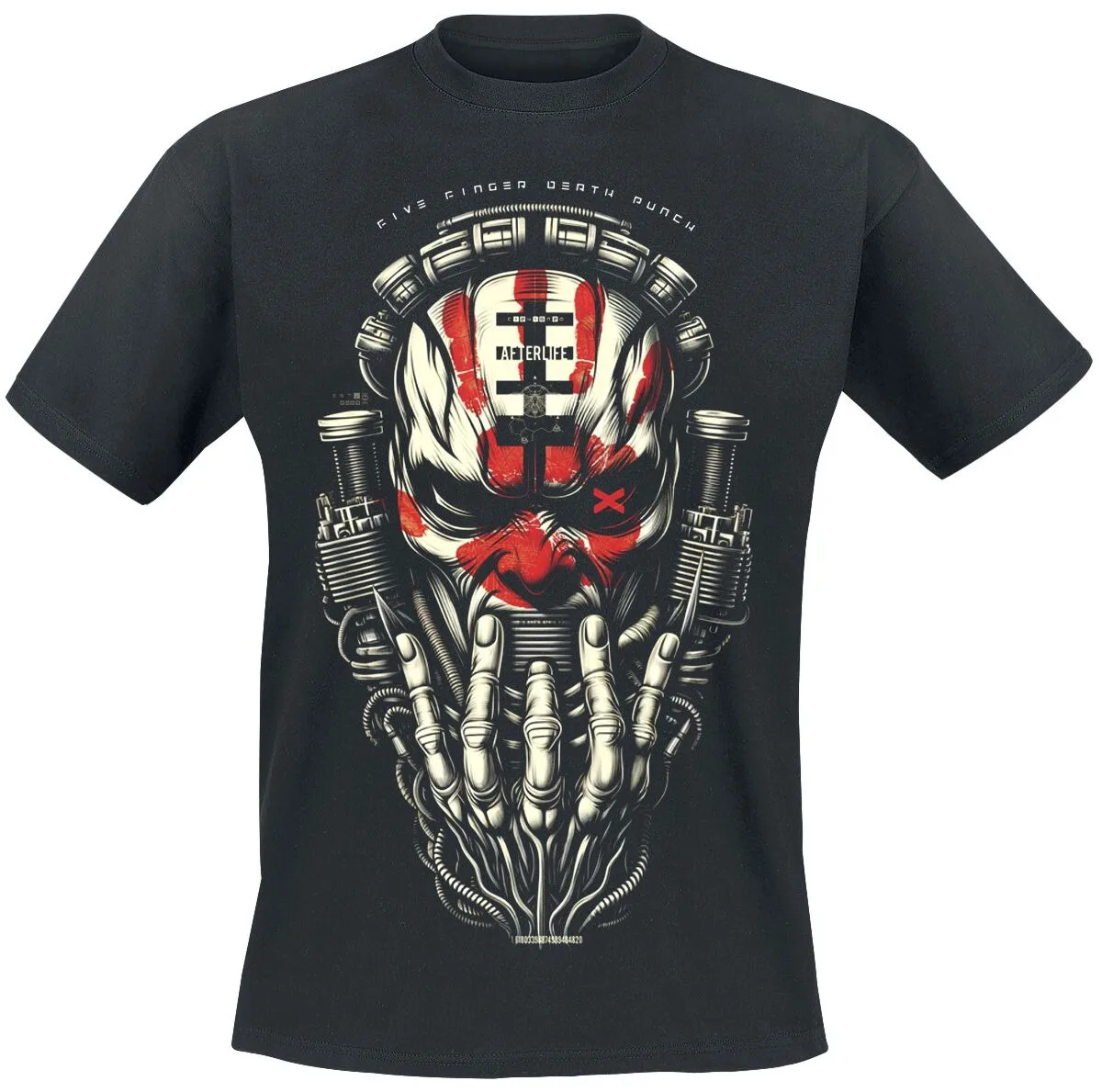 Five Finger Death Punch Cyborg Samurai Print T-Shirt, 100 % Baumwolle, Unisex, Heavy Metal Streetwear, Fan-Grafik-T-Shirt