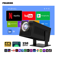 Polaring P50Mini Android Projector AllWinner H713 6G Wifi BT 350Ansi Cinema Home Keystone HDMI Proyector 1080P 4K  projector