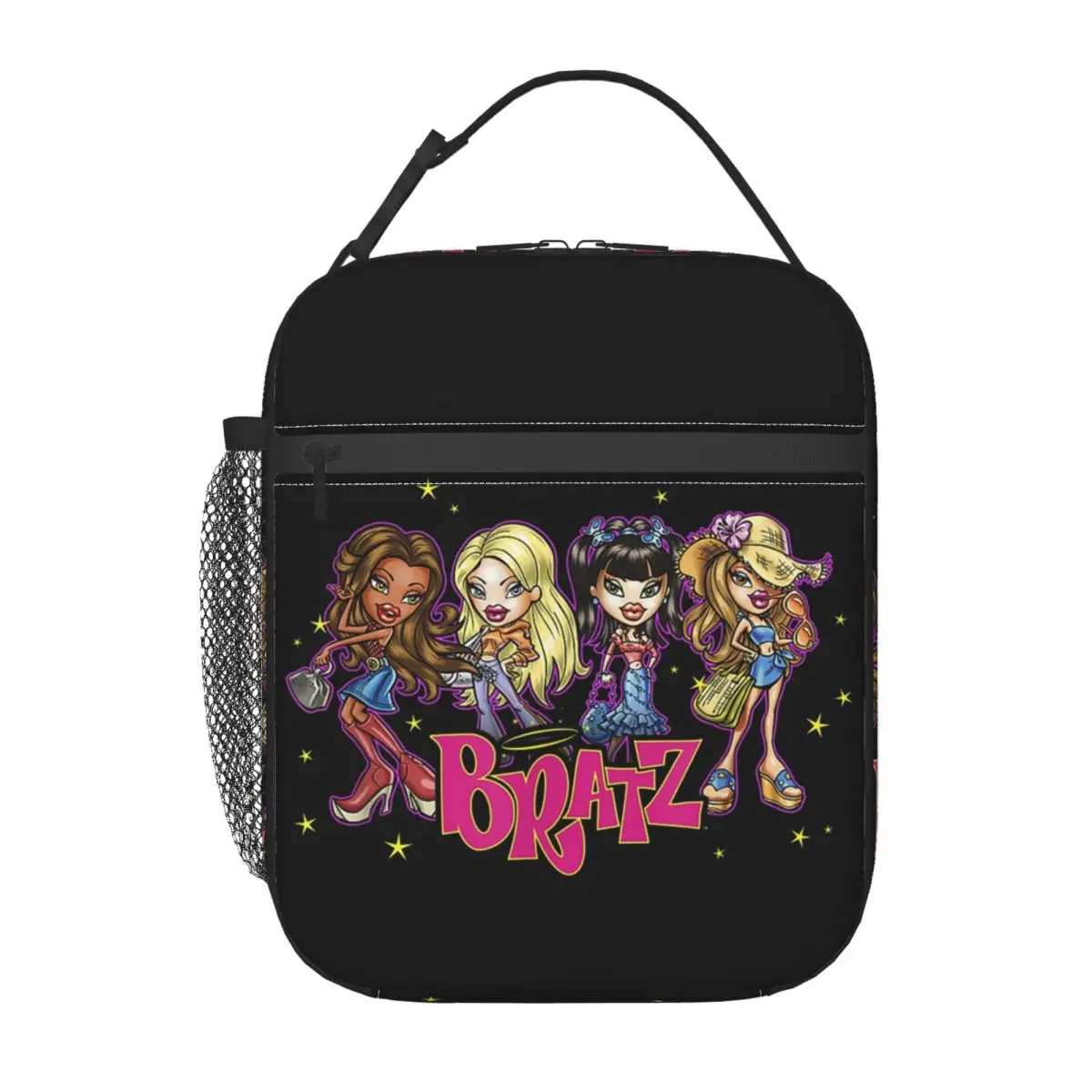 Bratz Rock Angelz Insulated Lunch Bags for School Office Anime Animation Waterproof Cooler Thermal Lunch Box Women Children