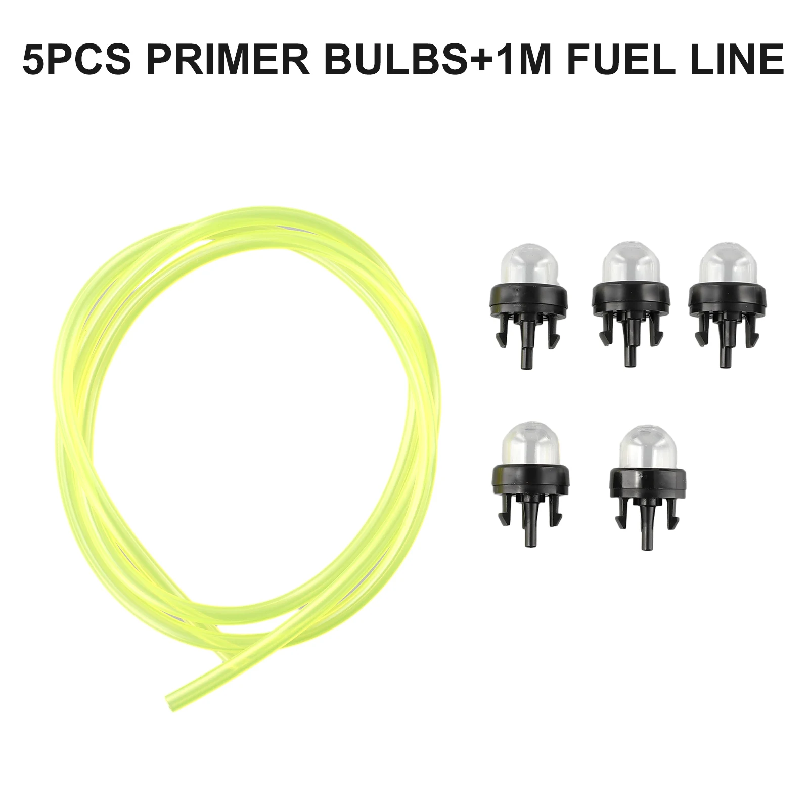 5PCS Fuel For Primer Bulb With 1M Fuel Line Replacement For Trimmer Chainsaw Blower Trimmer Carburetor Outdoor Power Equipment