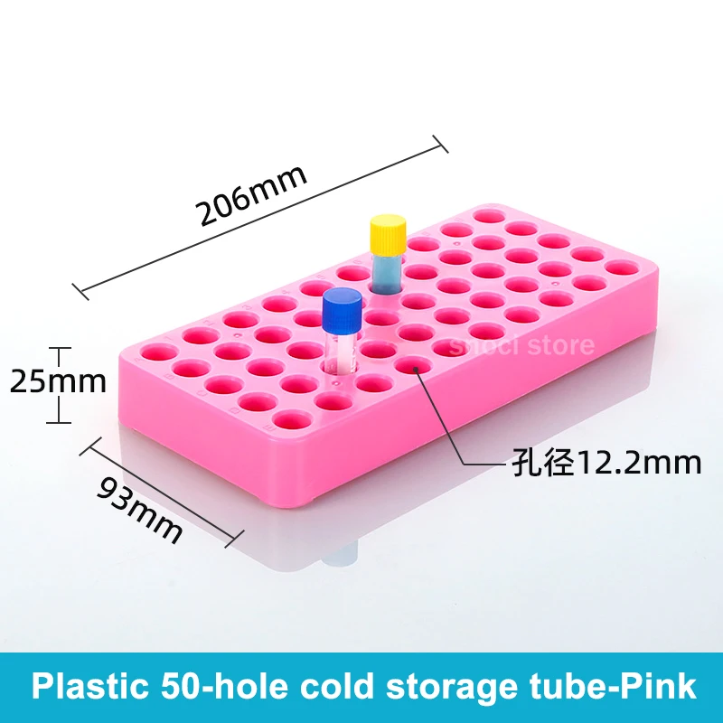 Plastic Test Tube Rack 50-hole，Micro-centrifugal pipe rack，Centrifugal Test Tubing Rack Stand Bracket Sampling Tube Storage