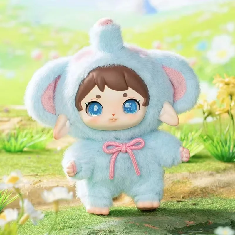 กล่องสุ่มตุ๊กตาไวนิลหน้าตุ๊กตาแบบน่ารัก รุ่น Genuine Ruby Happy Fluffy Series ของสะสม ตุ๊กตาแอคชั่นฟิกเกอร์ จี้ห้อยคอ ของขวัญ