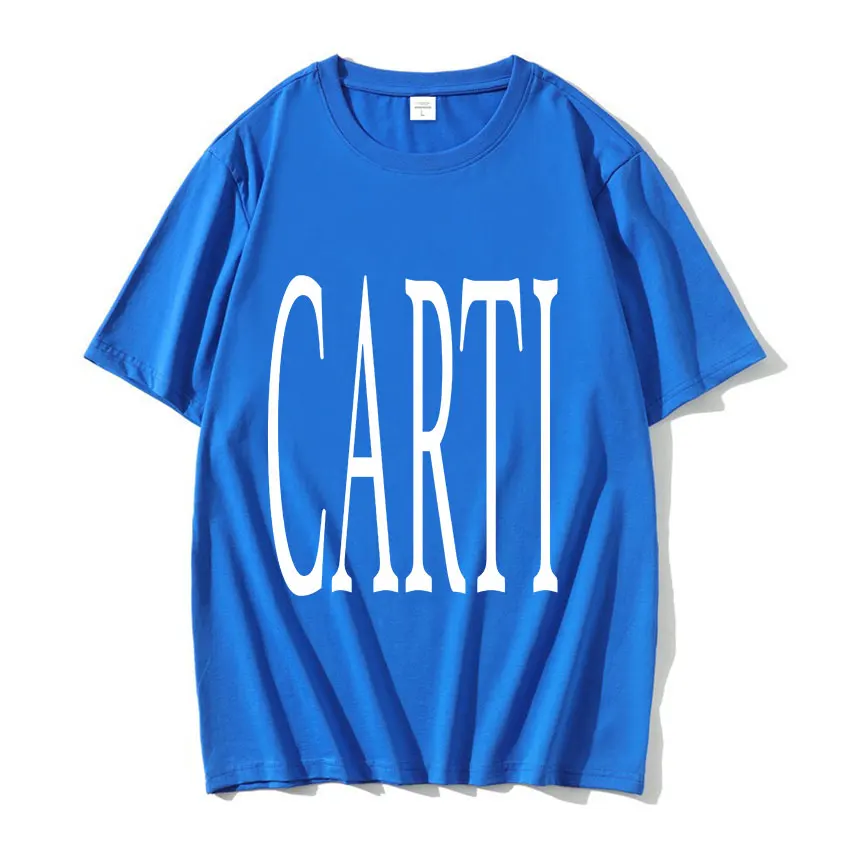 Rapper Playboi Carti T Shirt Big Font V As Seen on Carti Print Graphic T-shirt Men Hip Hop 100% Cotton Oversized Tees Streetwear