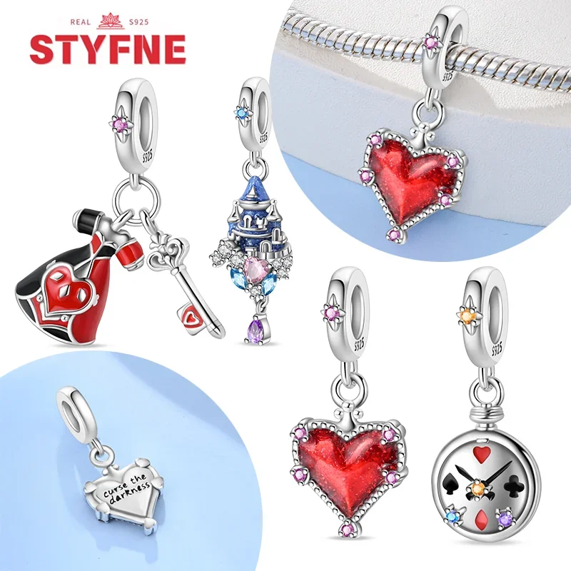 

S925 Silver Fairy Tale World Series Pendant DIY Evil Queen Charms Beads Fit Original Bracelet for Women Diy Fine Jewelry Gifts