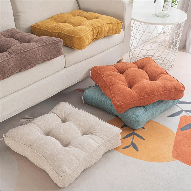 Thickened Square  Cushion Office Home Chair Pad Student Classroom Butt Pad Health Care Soft Squatting Pad Faux Leather