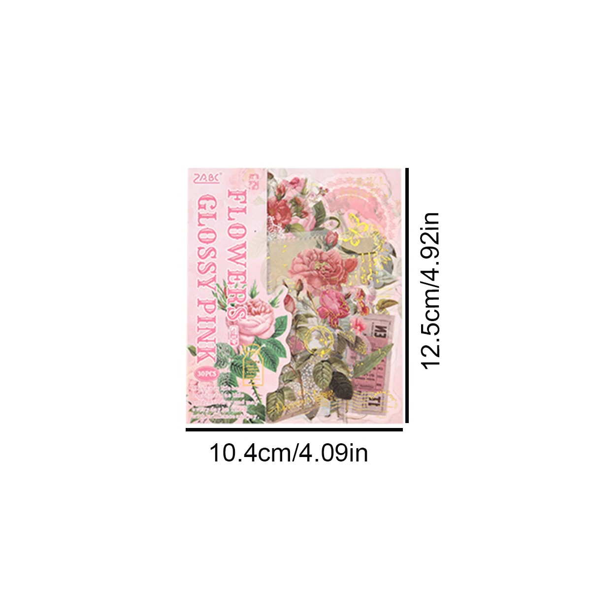30pcs Transparent Flower Pattern Stickers,PET Waterproof Beautiful Floral Stickers,For Decorating Student Stationery Scrapbooks