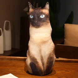 50CM Real Life Cat Cushion Vivid Cat Plush Pillow Simulated Stuffed Animal Plush Toy Bedroom Sofa Decor Throw Pillow