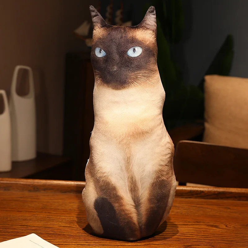 50CM Real Life Cat Cushion Vivid Cat Plush Pillow Simulated Stuffed Animal Plush Toy Bedroom Sofa Decor Poduszka do rzucania
