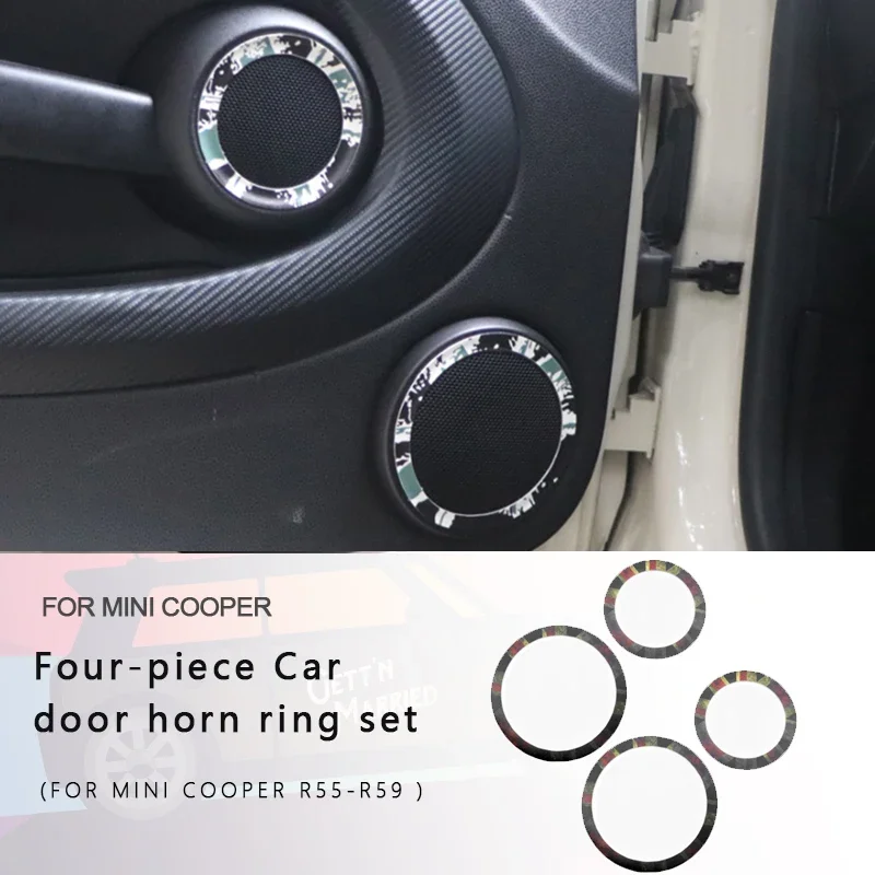 Car Speaker Cover Trim Sticker Door Horn Decoration Ring For MINI COOPER For R55 R56 R57 R58 R59 Decorative Stickers Accessories