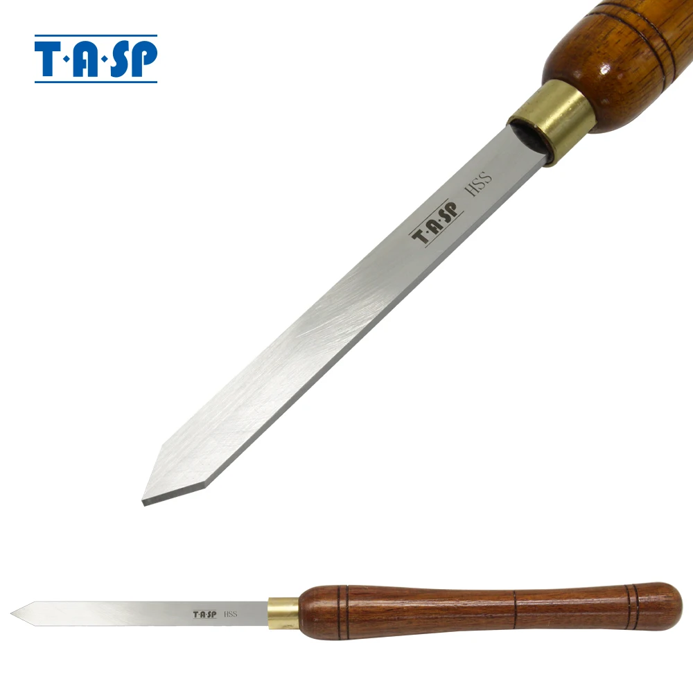 TASP Diamond Parting Tool 15mm Woodturning Tools Wood Lathe Cut-off Turning Tipped Chisels HSS Blade with Walnut Handle