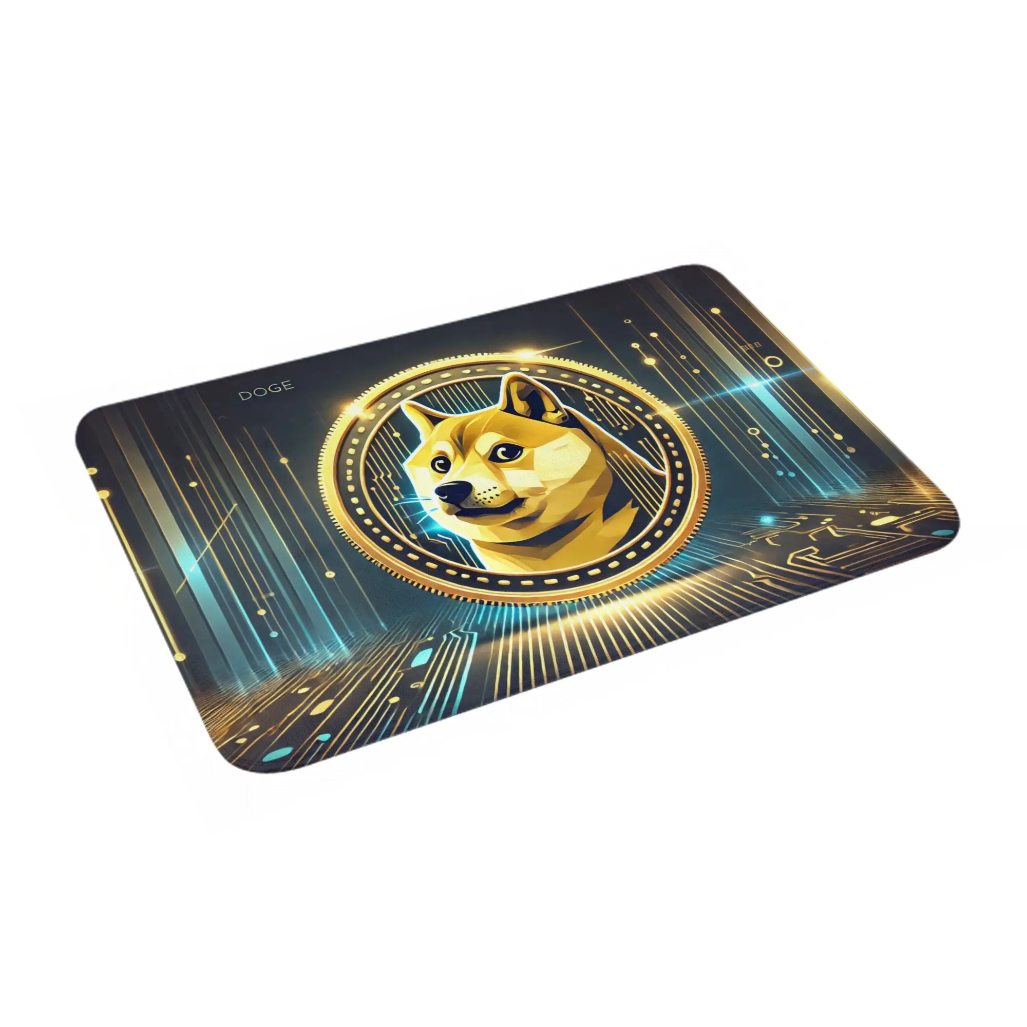 Cryptocurrency Dogecoin Floor Door Kitchen Bath Mats Anti-Slip Outdoor Bitcoin Geek Doormat Garage Entrance Carpet Rug