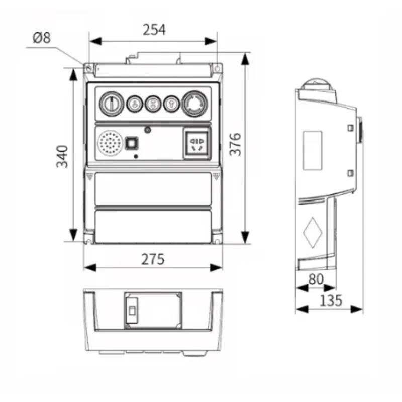 MCTC-CTW-B3S Elevator Parts Car Top Pit Inspection Power Box MCTC-CTW-B3 Elevator Inspection Box