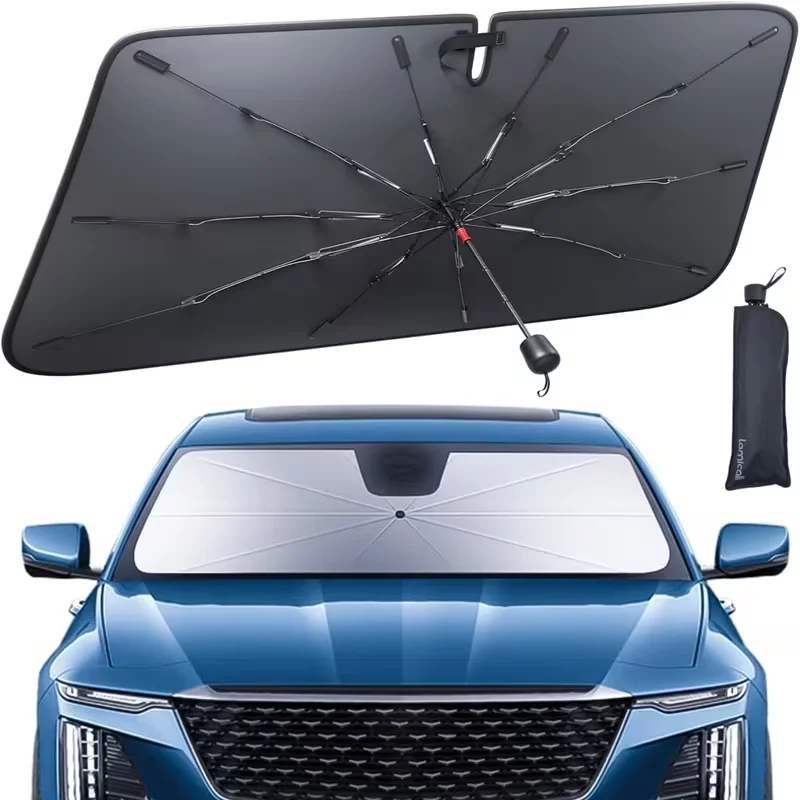 Auto-Windschutzscheiben-Sonnenschutz – faltbarer Sonnenschutz für die Frontscheibe, Auto-Innenraum, geeignet für SUVs und LKWs in voller Größe, Windschutzscheibenabdeckung