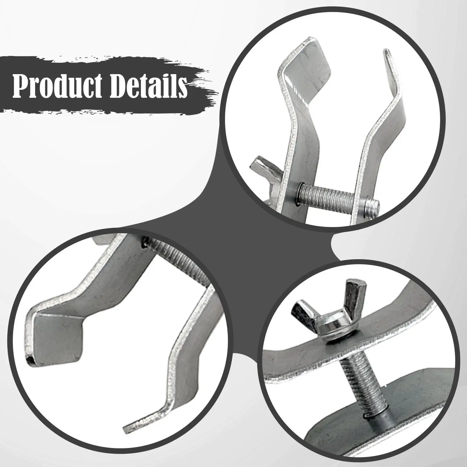 調節可能な傘クランプ鉄クリップスタンドホルダー固定具屋外カート芝生椅子ガーデンパティオデッキサンシェードアタッチメントパーツ用