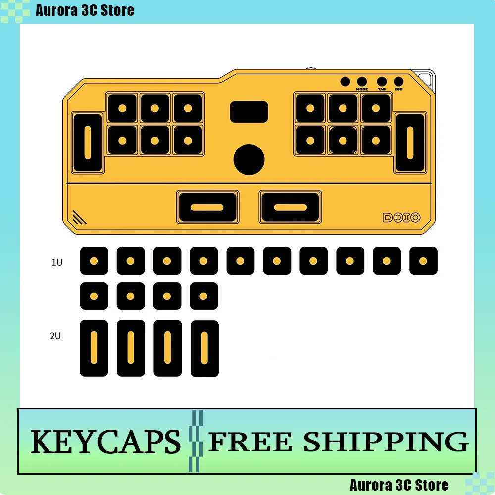 

DOIO HITBOX KCGM-03 Keycaps 18key Game Square Keycaps PBT Heat Sublimation Color Multi Theme Keycap Custom Set Keyboard Caps