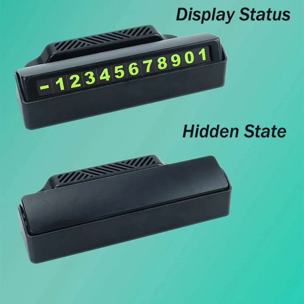 1Pcs Car Dashboard Ornament Hidden Anti-High Temperature and Anti-Explosion Belt Bracket Temporary Parking Number Holder