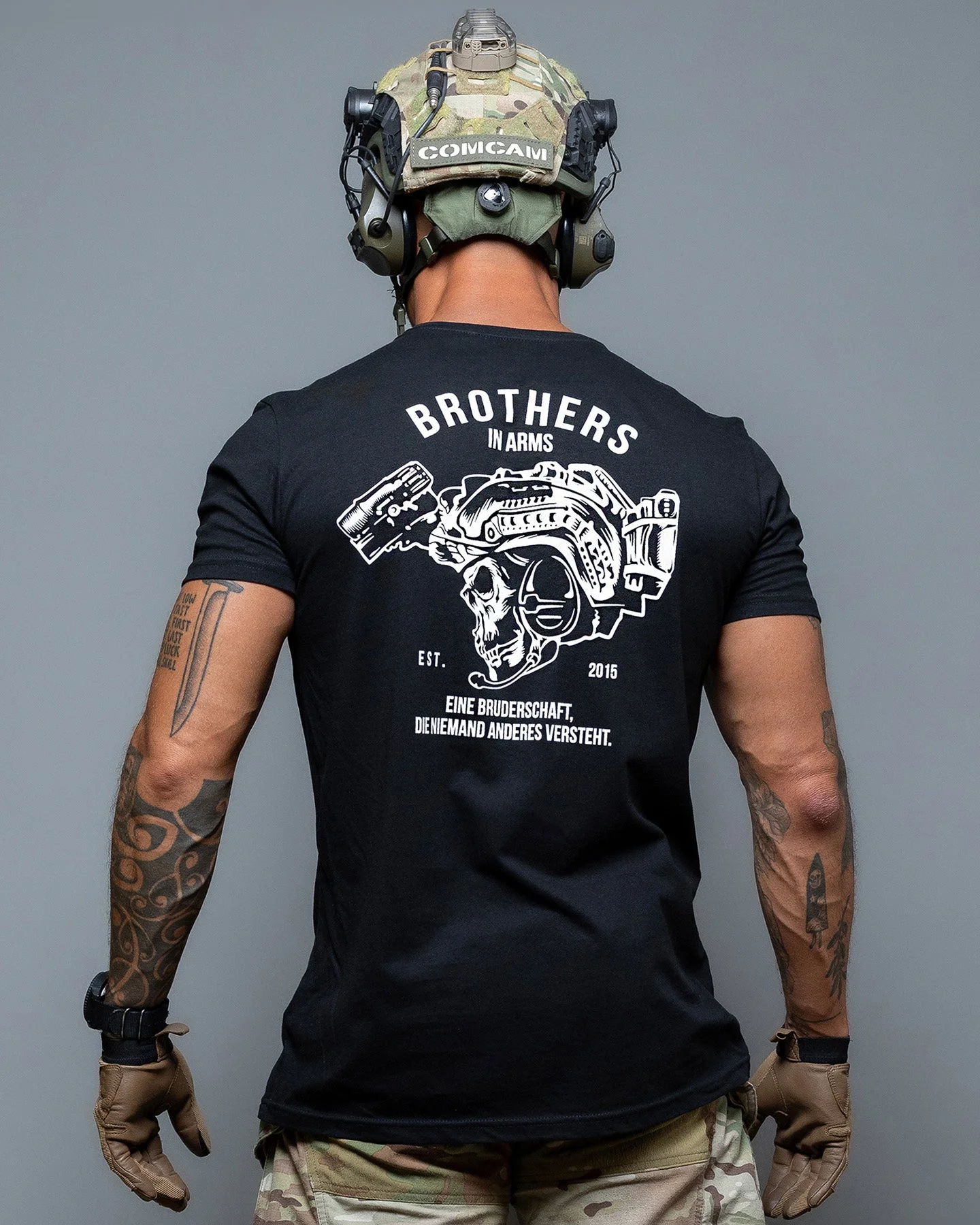 Brothers in Arms Print T-Shirt für Herren, Militär-Veteranen-Grafik, Rundhalsausschnitt, Kurzarm, Weiche Baumwolle, Outdoor-Gym-Streetwear-Tee-Tops – Detail 4
