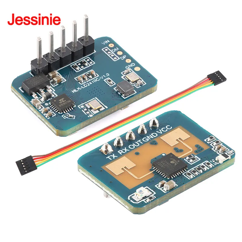 

10 шт./1 шт. LD2410C 24 ГГц датчик присутствия человека HLK-LD2410C модуль радара миллиметрового диапазона бесконтактное обнаружение движения сердцебиения