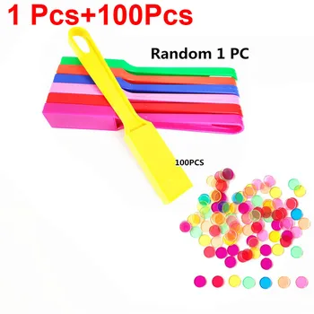 Montessori learning toys magnetic stick wand set transparent color with counting chips with metal loop