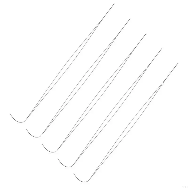 

5PCS Big Eye Curved Beading Needles Stainless Steel Sewing Needles DIY Making W8EB