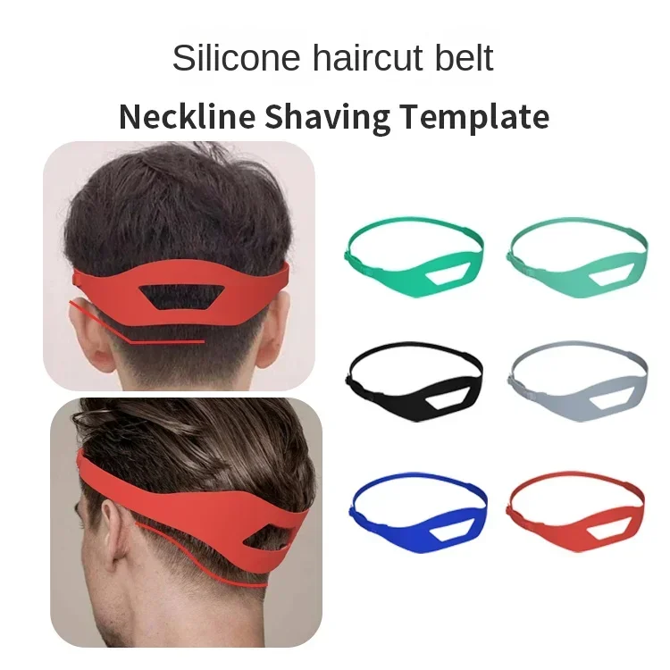 DIY Haircuts Curved Silicone Haircut Band Neckline Guide Shaping Styling Styler Ruler for Men Adjustable Hair Styling Tool