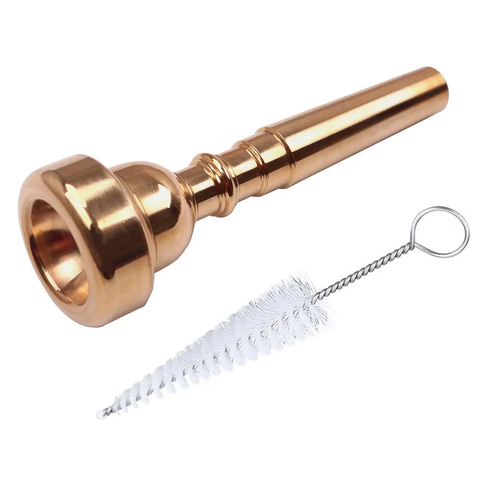 

1 Piece Trumpet Mouthpiece Kit with Cleaning Brush for Pedal Child Instruments Practice Accessories Replacement Parts