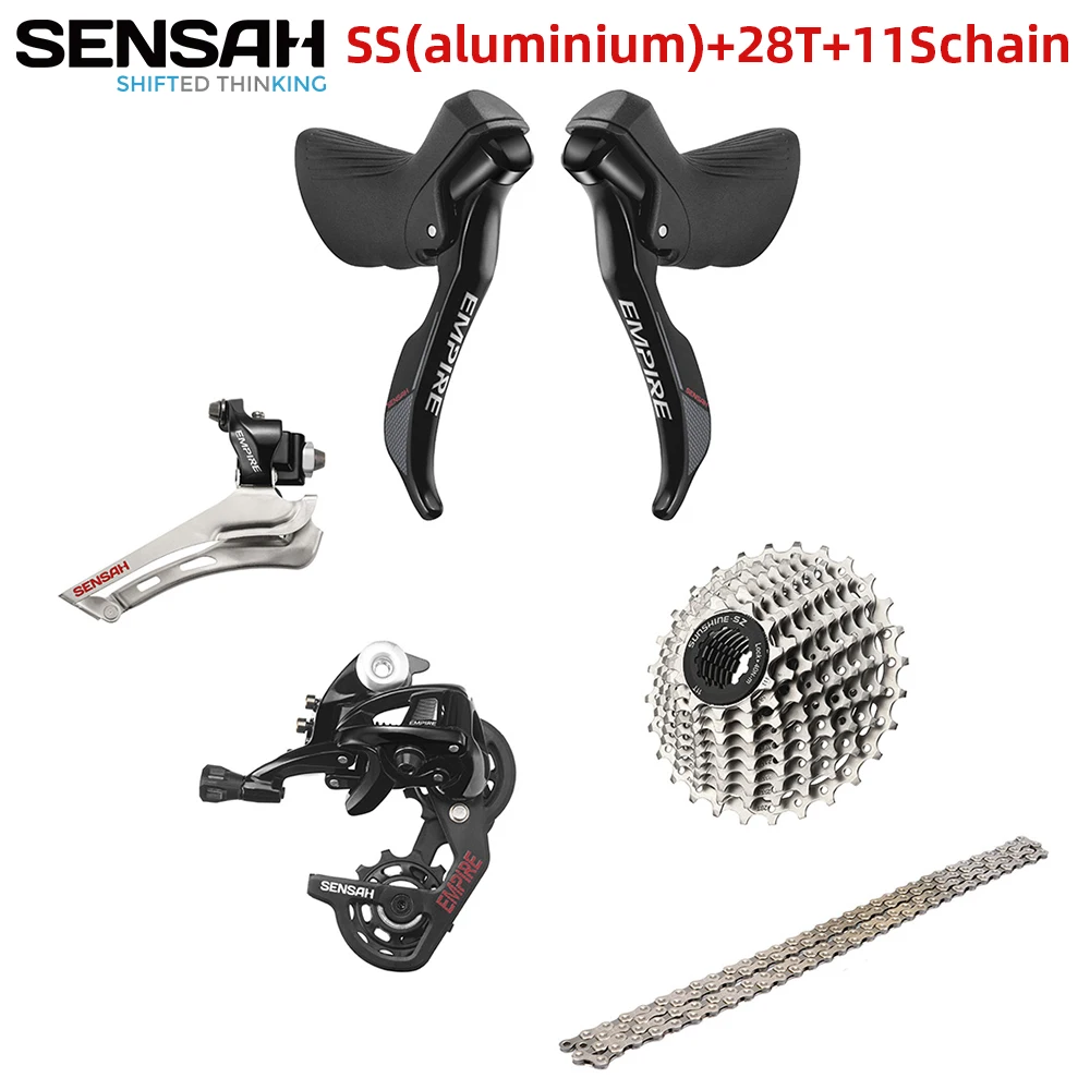 SENSAH EMPIRE 6 Kits 2x11 Speed 22s Road Groupset R/L Shifter+FD+RD Derailleurs + Cassette/Chains Aluminium