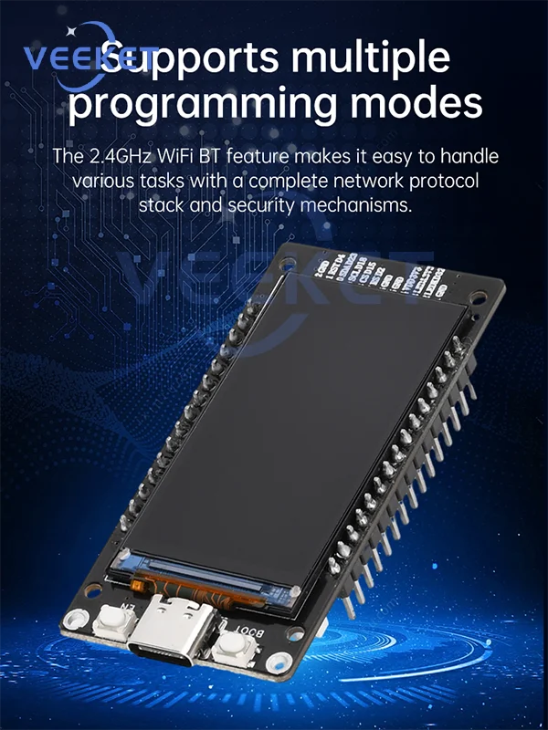 Papan Pengembangan ESP32 1,9in/1,14in ST7789 170X320 Layar LCD TFT, Modul WiFi + BL, CH340, Tipe C UNTUK Arduino Micropython