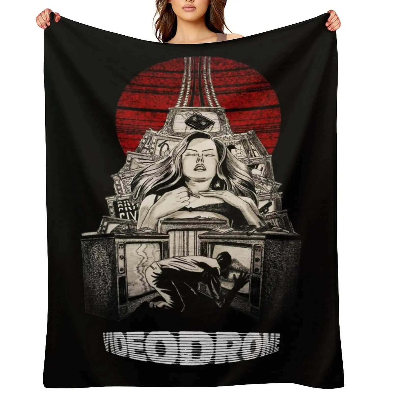 

Videodrome Throw Blanket Designers Hair Blankets For Baby Blankets