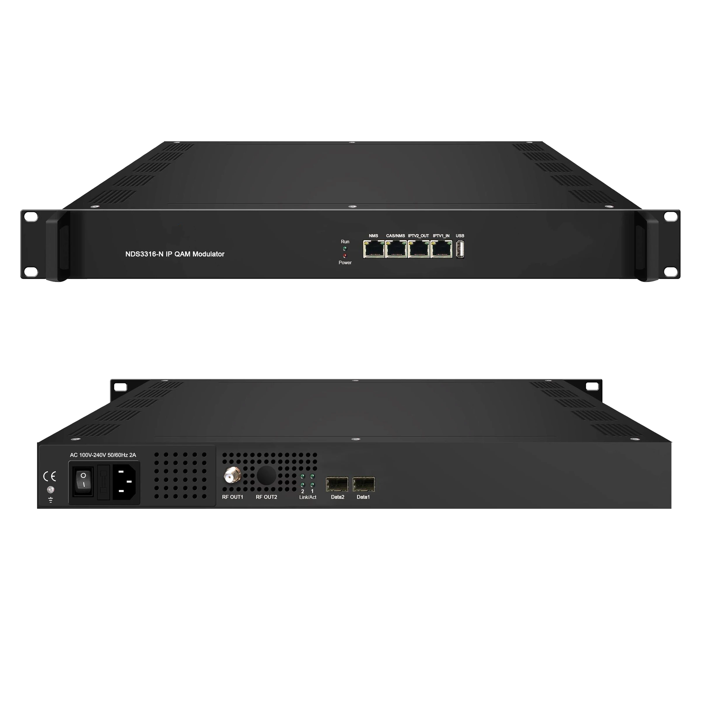 Digital CATV Modulator, Multi-Protocol IP Input, DVB-C/DVB-T/ATSC/ISDB-T Output, Web GUI Remote Reboot & USB TS Playback