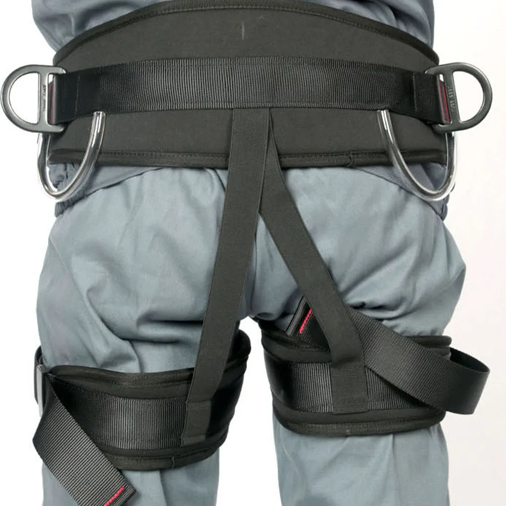 

1Pc Widened Thick Polyester Climbing Safety Belt AntiFalling Harness Adjustable Waist Leg Circumference For Various Body Shapes