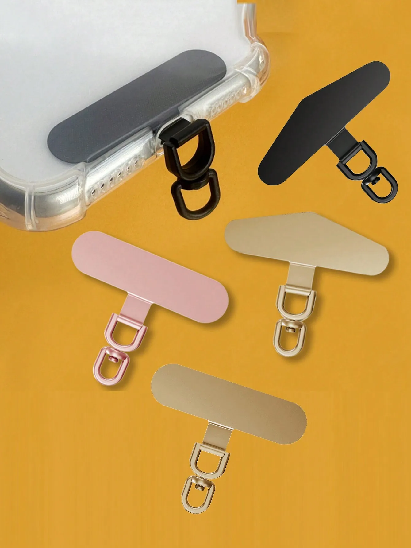 360° Rotating Ultra-Thin Stainless Steel Phone Connector Clip