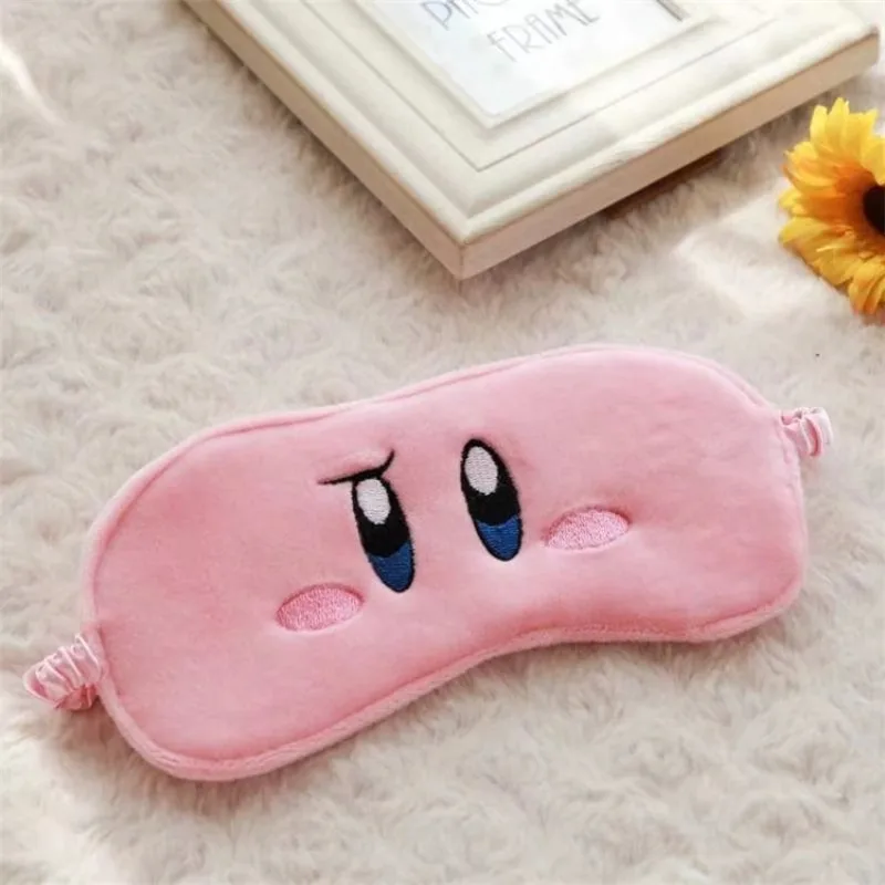 Kirby Eye Mask Kawaii Sleep Blindfold Funny Shade Cover Women Girls Travel Aid Sleeping Student Anime Relax Eye Cute Eyepatch