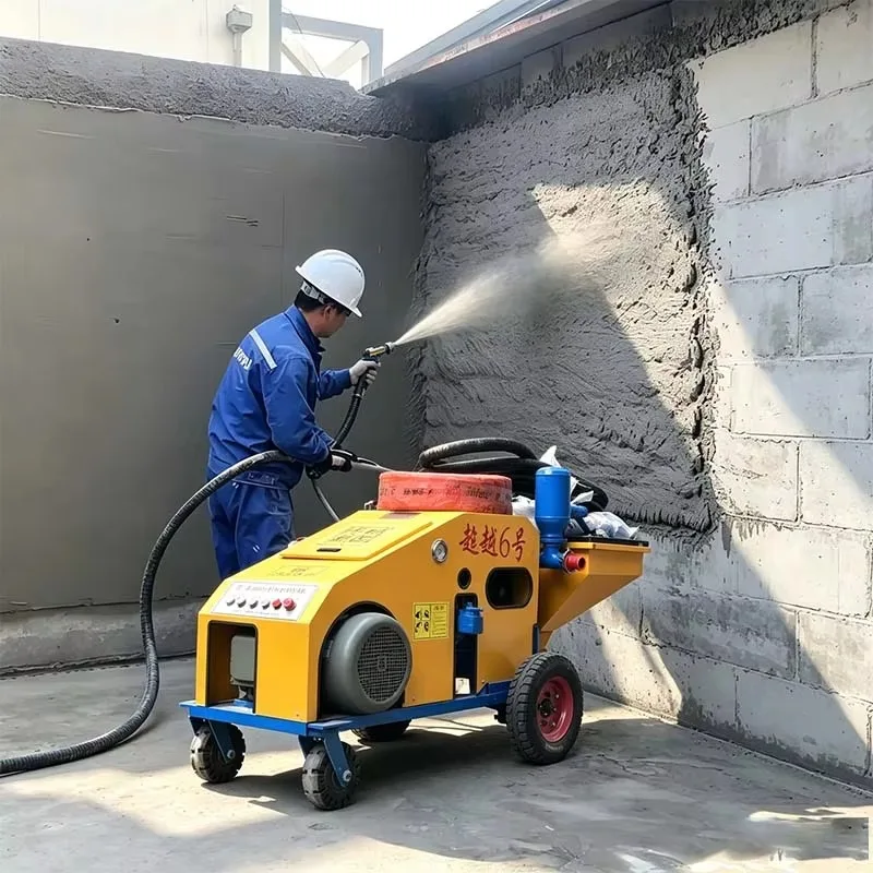 High Efficiency Electric/Diesel Small Concrete Mortar Spraying Machine Cement Putty Spraying Wall Equipment for Sale